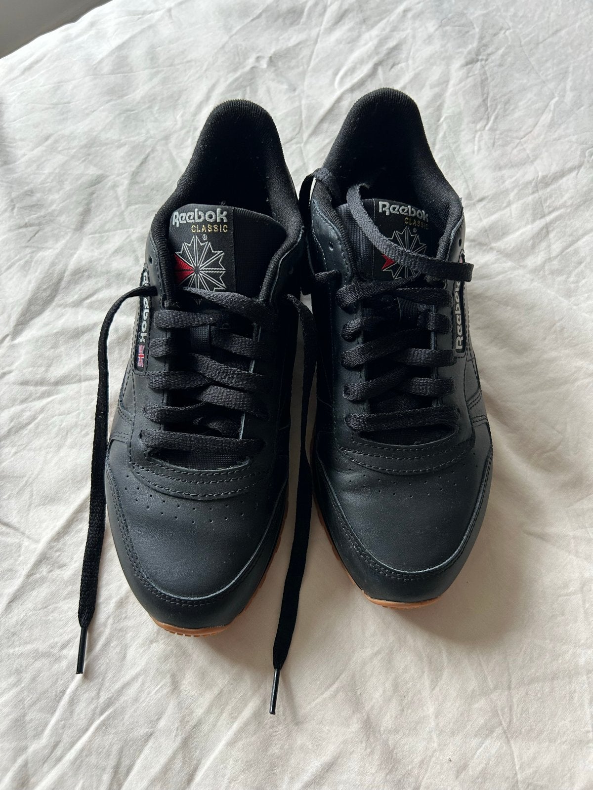 Reebok Classic Sneakers Zwart - Maat 38,5 leather, Ophalen of Verzenden, Nieuw, Zwart, Sneakers of Gympen