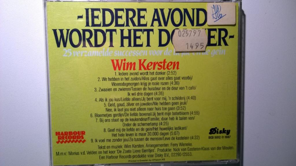 Wim Kersten - Iedere Avond Wordt Het Donker, Ophalen of Verzenden, Zo goed als nieuw, Pop