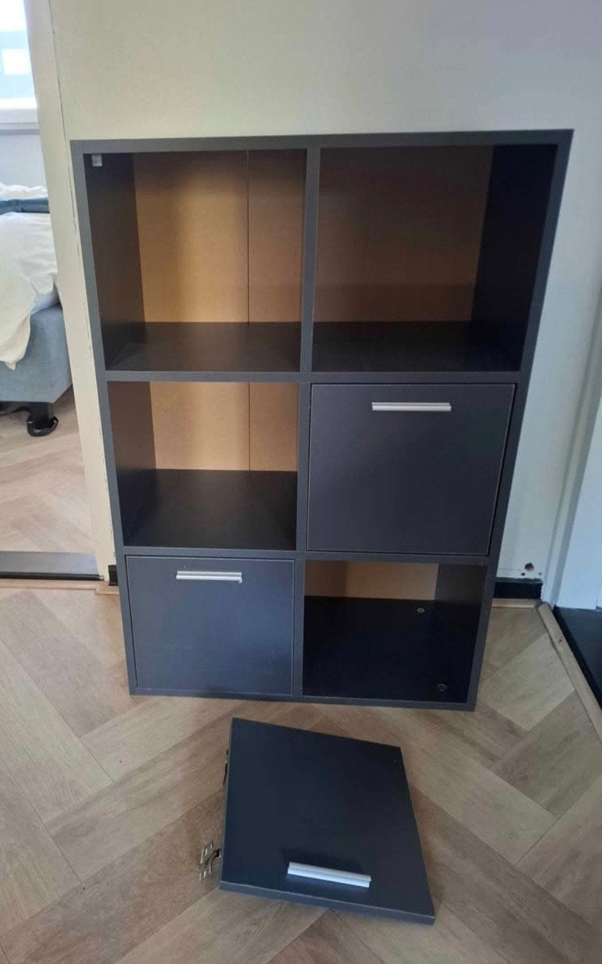 ikea boekenkasten grijs, Ophalen, Gebruikt, Meerdere deuren, 50 tot 100 cm