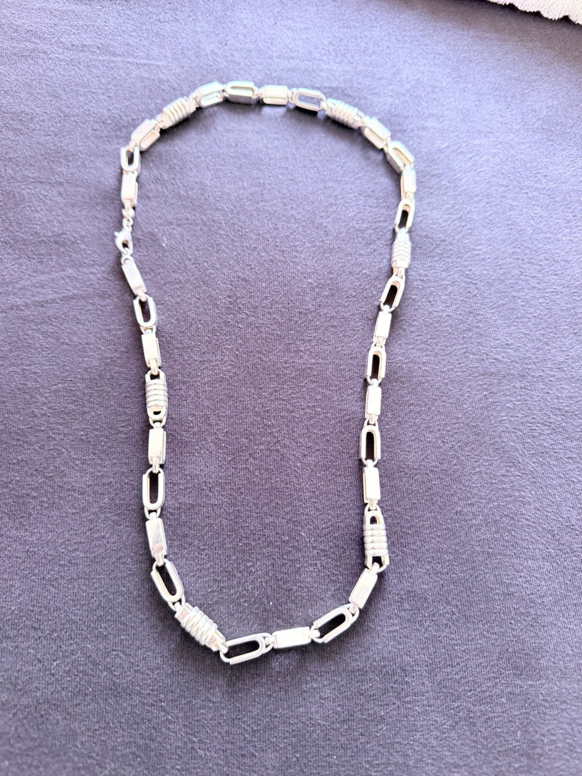 Zeer mooie monte carlo schakel/ ketting 103,9 gram 70 cm, Sieraden, Tassen en Uiterlijk, Kettingen, Ophalen, Zo goed als nieuw