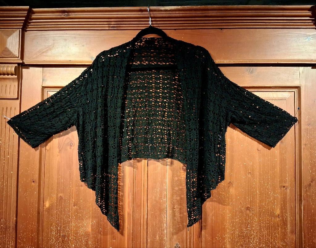 zwarte bolero One Size, Kleding | Dames, Ophalen of Verzenden, Zo goed als nieuw, Zwart, Trui of Vest