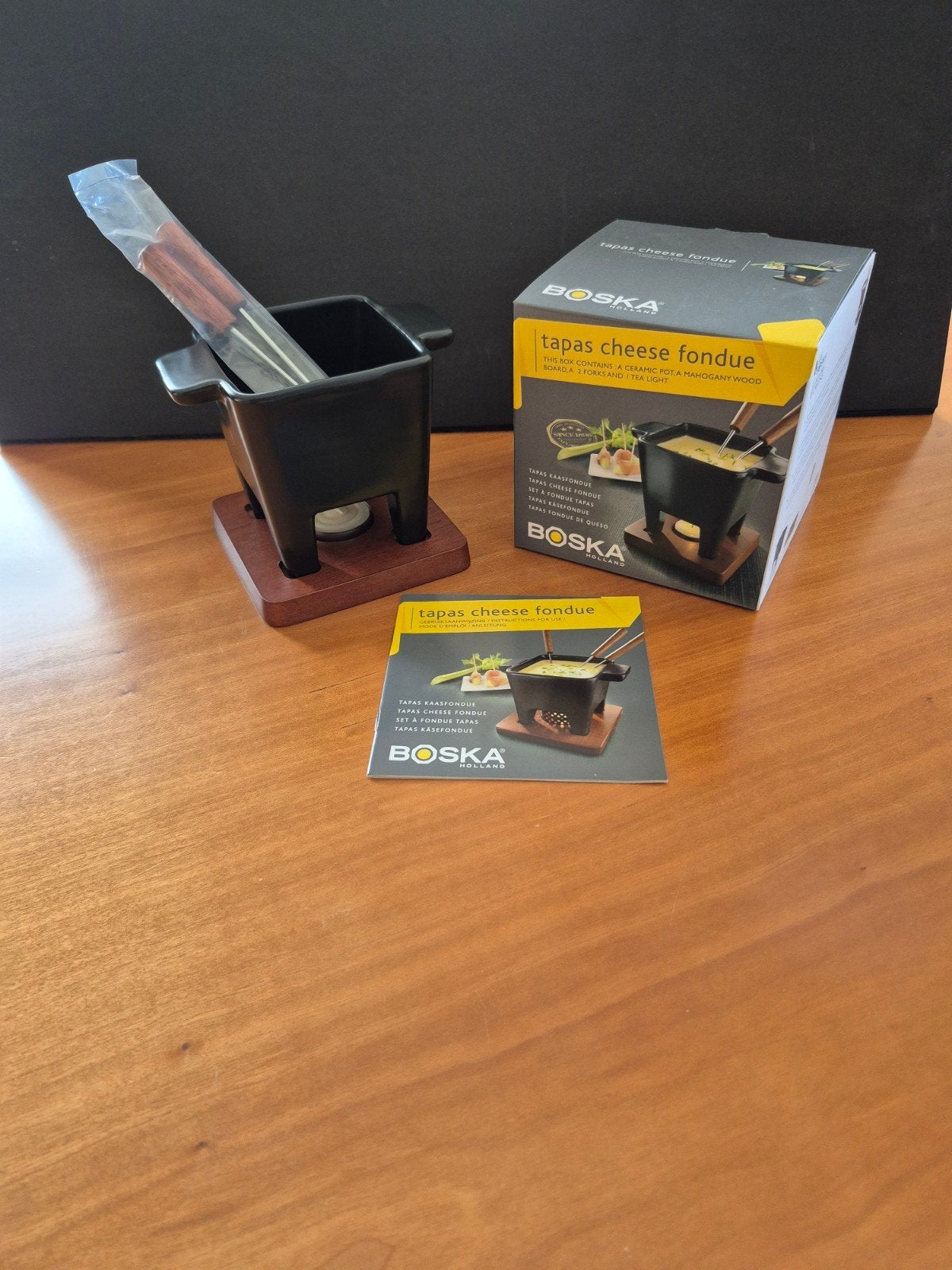 Boska Tapas Kaasfondue Set - Nieuw in Doos, Ophalen of Verzenden, Nieuw, Waxinelicht, Fondueset