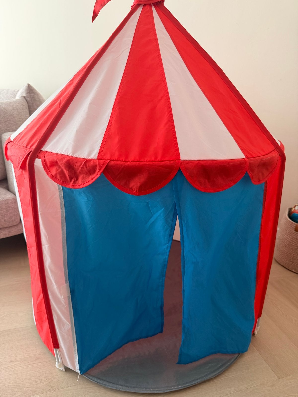 IKEA Cirkustält speeltent rood blauw/wit, Ophalen, Gebruikt