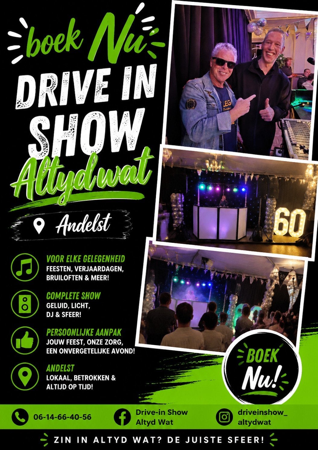 BOEK NU Drive in show it.s Altyd wat 100% Feest garantie, Overige artiesten