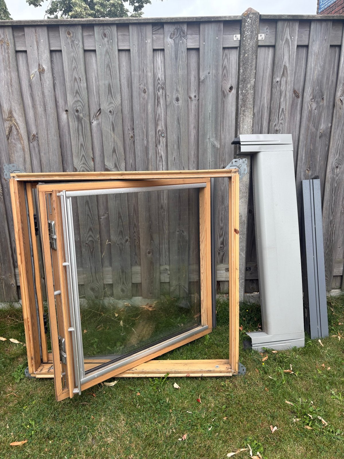 Vellux dakraam met rolgordijn 120x120 cm (buitenmaat), Ophalen, Gebruikt, Dakraam, 80 tot 120 cm