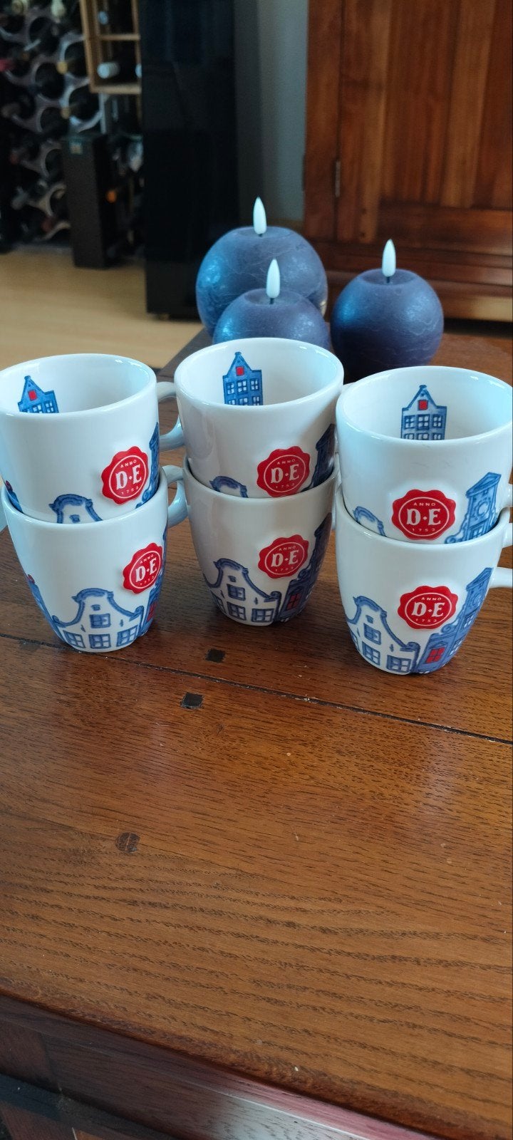 Douwe Egberts Hollandsche Waaren je, Ophalen of Verzenden, Glas, Overige stijlen, Kop(pen) en/of Schotel(s)