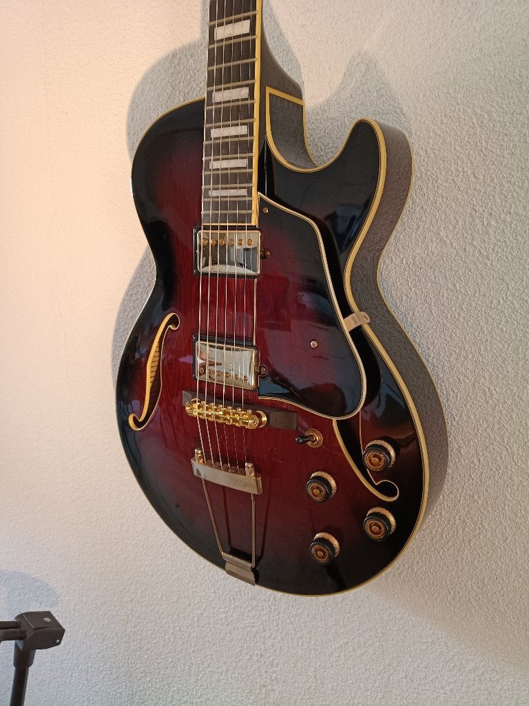 Ibanez AG95QA-DBS, Ophalen of Verzenden, Gebruikt, Hollow body, Ibanez