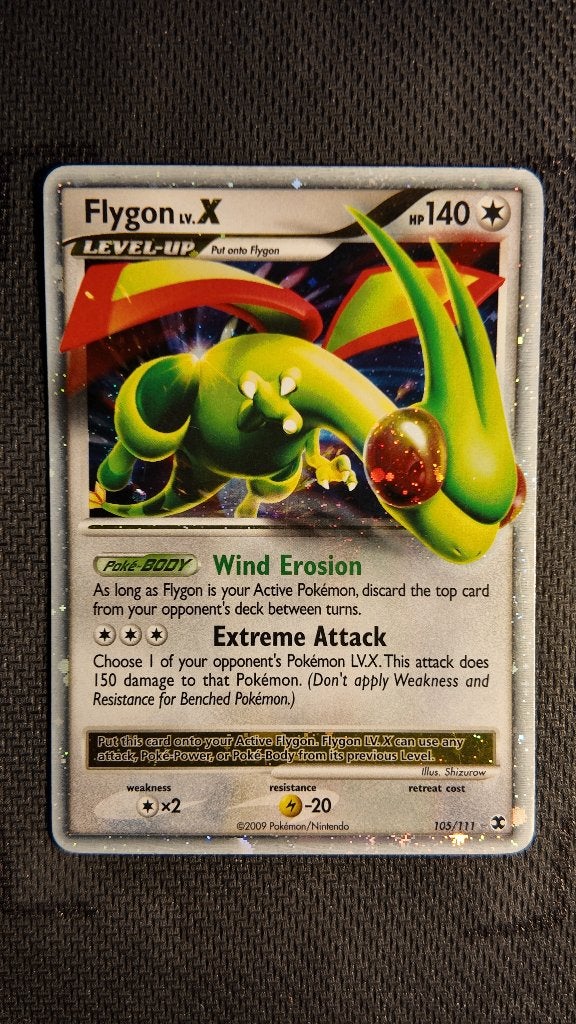 Flygon LV.X 105 Rising Rivals | Pokemon kaart, Ophalen, Zo goed als nieuw, Losse kaart, Foil
