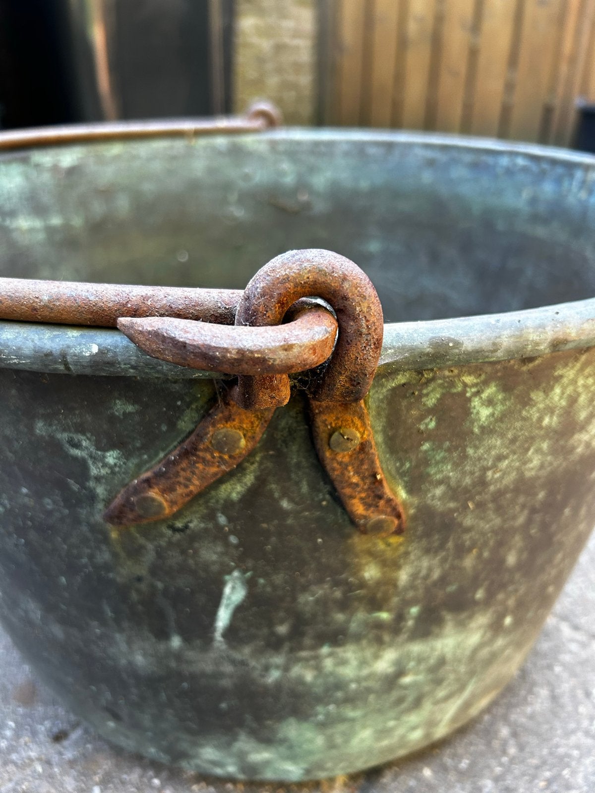 Antieke koperen ketel - Doorsnee 52 cm, Hoogte 32 cm, Antiek en Kunst, Antiek | Koper en Brons, Ophalen, Koper