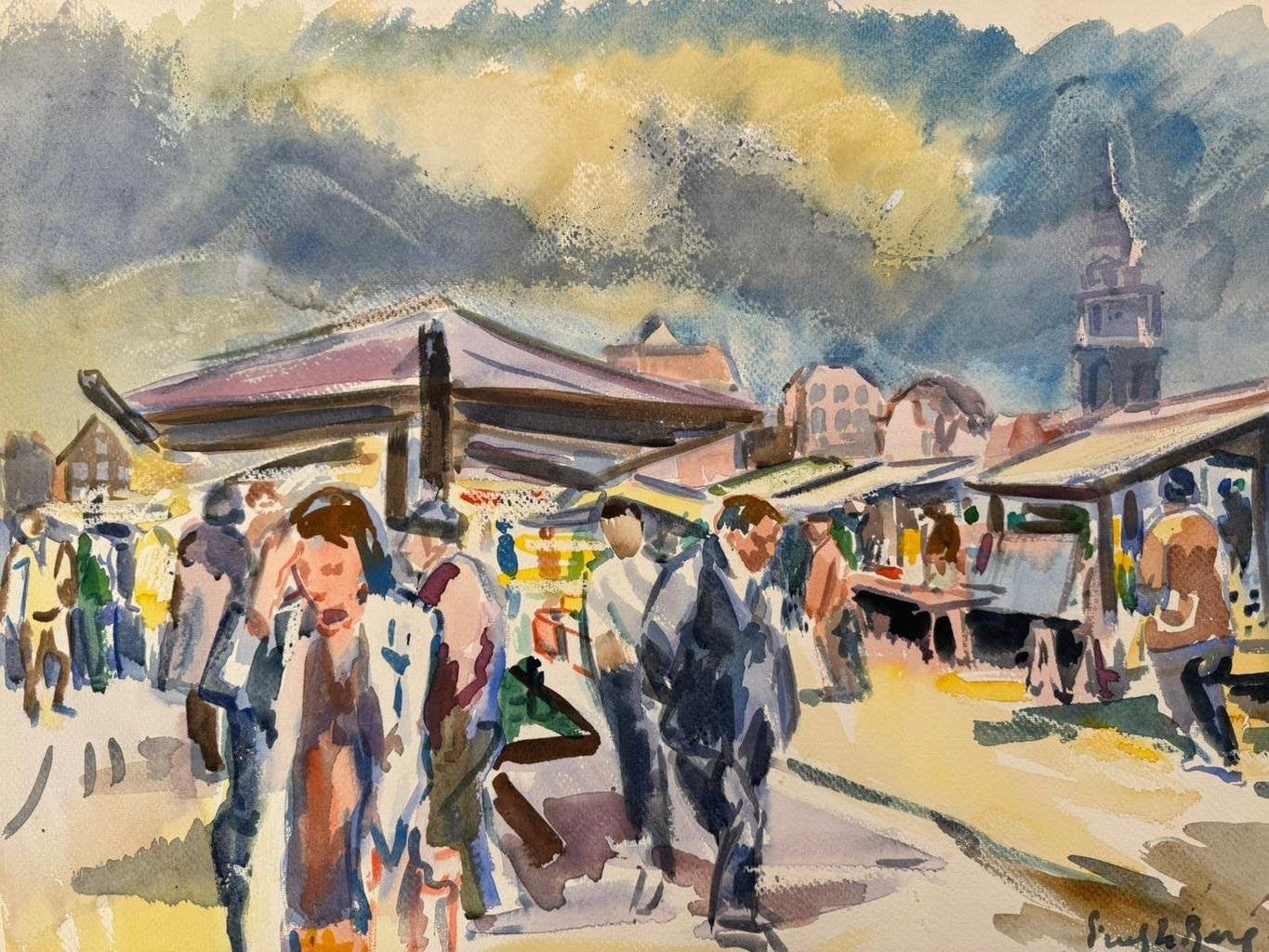 Freek van den Berg diverse Aquarellen Zeefdrukken Etsen..., Antiek en Kunst, Aquarel, Overig onderwerp, Papier/karton, Ophalen of Verzenden