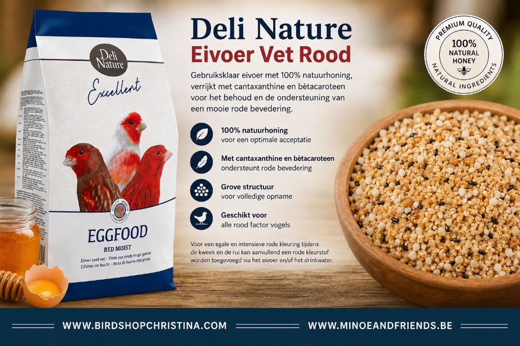 Deli Nature Rood Vet Eivoer 1kg - Winkel en Webshop, Dieren en Toebehoren, Vogels | Toebehoren, Ophalen, Nieuw, Eten en Drinken