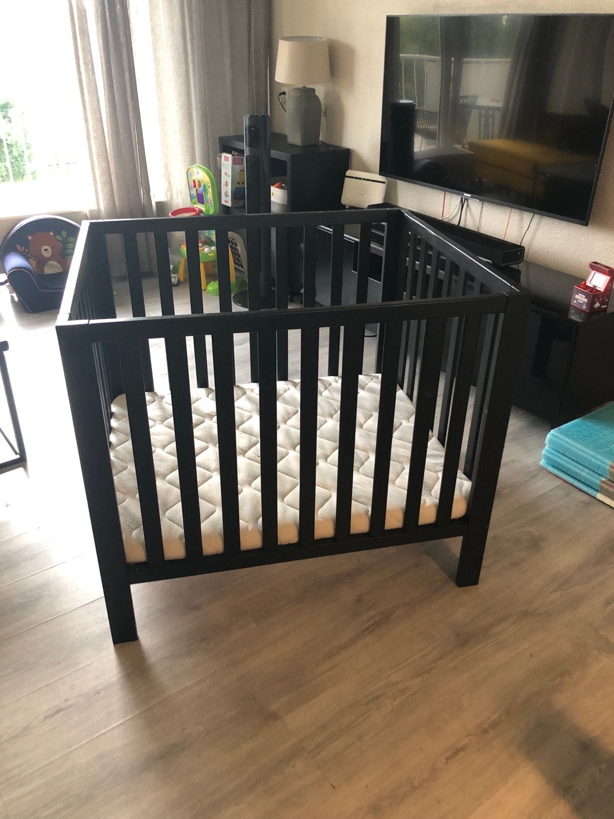 Babypark box, in hoogte verstelbaar, 94x77, incl. matras, Ophalen, Zo goed als nieuw, Rechthoekig, In hoogte verstelbaar