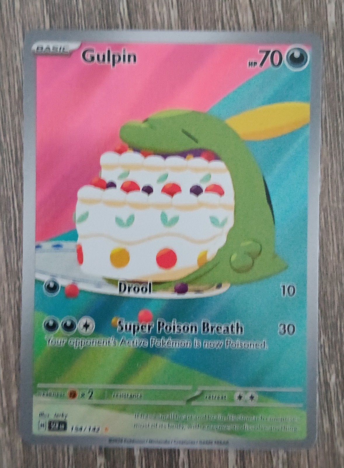 Gulpin Stellar Crown, Hobby en Vrije tijd, Verzamelkaartspellen | Pokémon, Zo goed als nieuw, Losse kaart, Foil, Ophalen of Verzenden