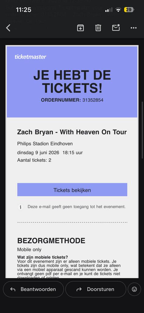 Zach Bryan tickets 9/7/2026, Tickets en Kaartjes, Twee personen