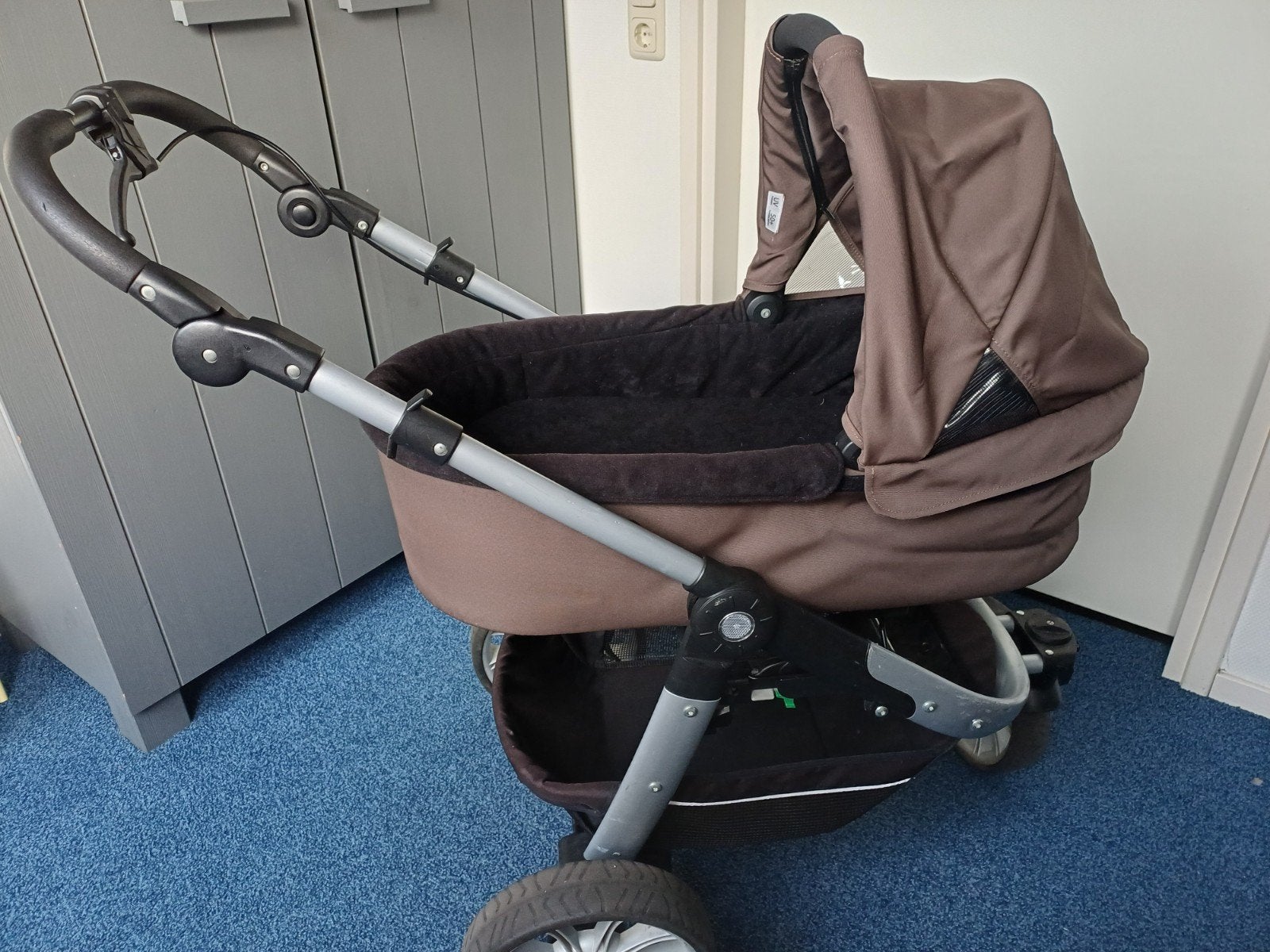 Teutonia Spirit S3 Combiwagen met Reiswieg en Autostoel, Gebruikt, Verstelbare duwstang, Combiwagen, Ophalen