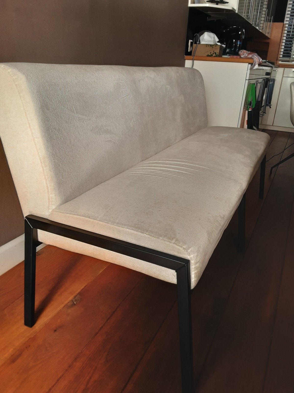 Bankje eettafel, Gebruikt, 150 tot 200 cm, Tweepersoons, 75 tot 100 cm