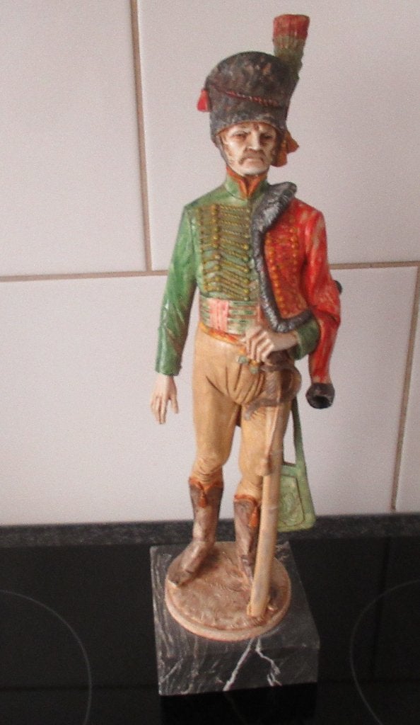 OUD BEELD- NAPOLEONTISCHE HUZAAR/ JAGER -DEPOSE ITALY, Ophalen of Verzenden, Landmacht, Nederland, Miniatuur of Beeldje