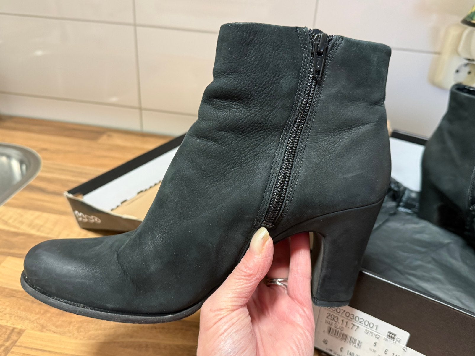 Ecco dames enkellaarsje-maat 40-kleur zwart, Ophalen of Verzenden, Zo goed als nieuw, Zwart
