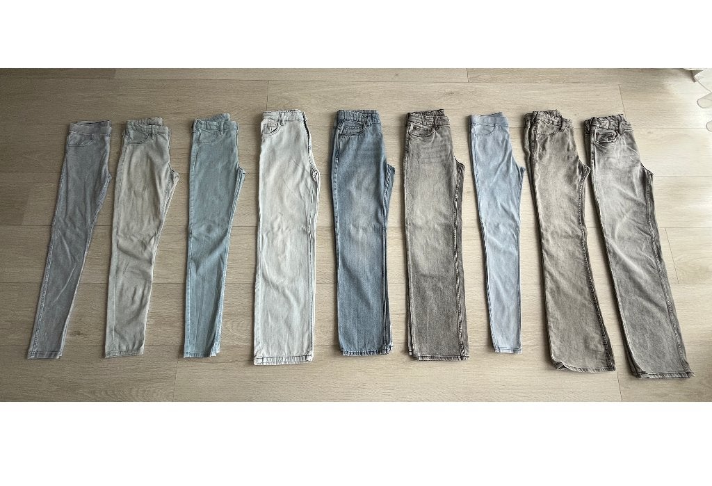9x Slim Fit Wide Leg Straight Flared Spijkerbroeken 152, 158, Ophalen of Verzenden, Zo goed als nieuw, Meisje, Broek