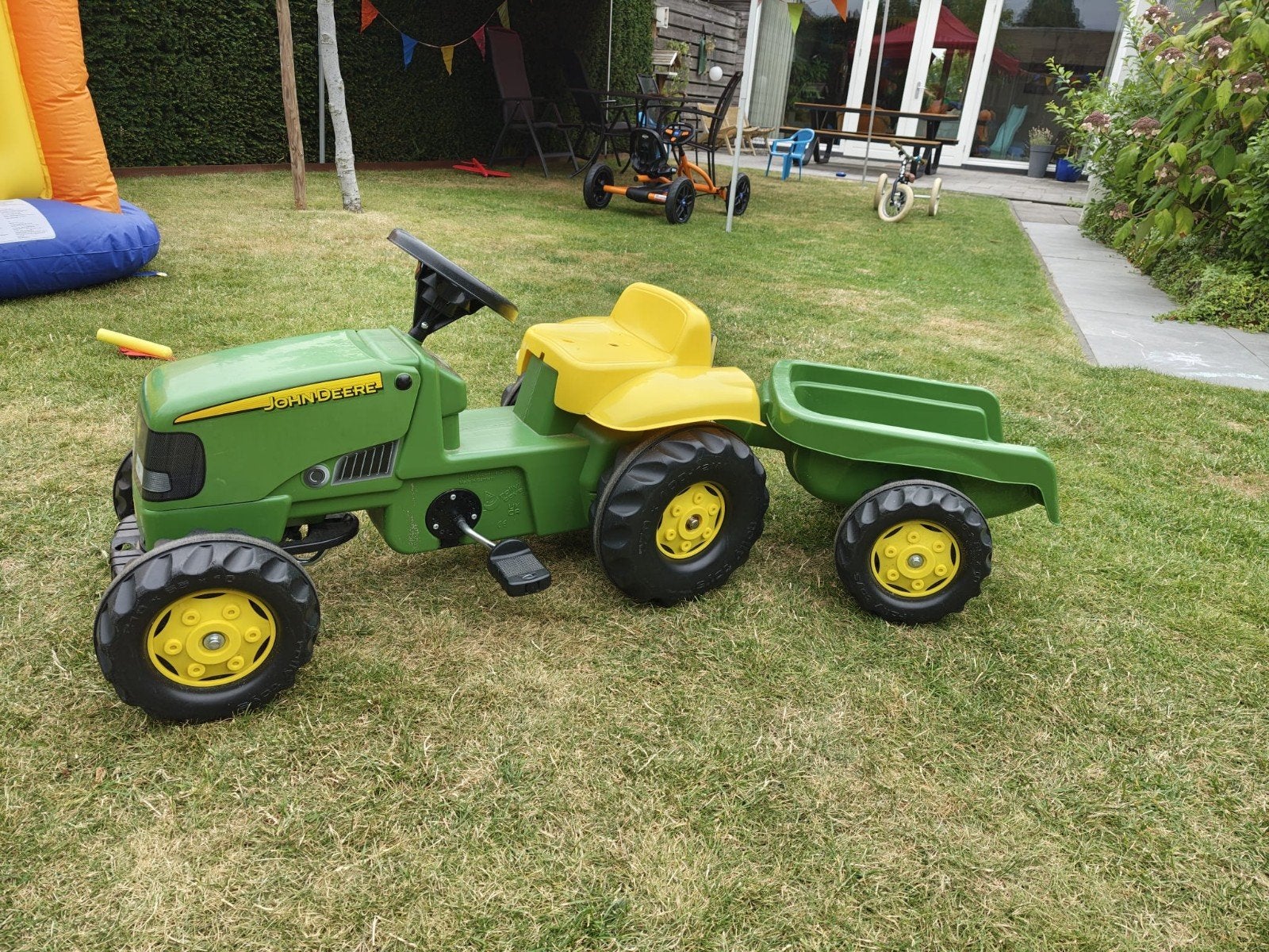 Rolly Toys John Deere traptractor met aanhanger, Ophalen, Gebruikt, Trapvoertuig
