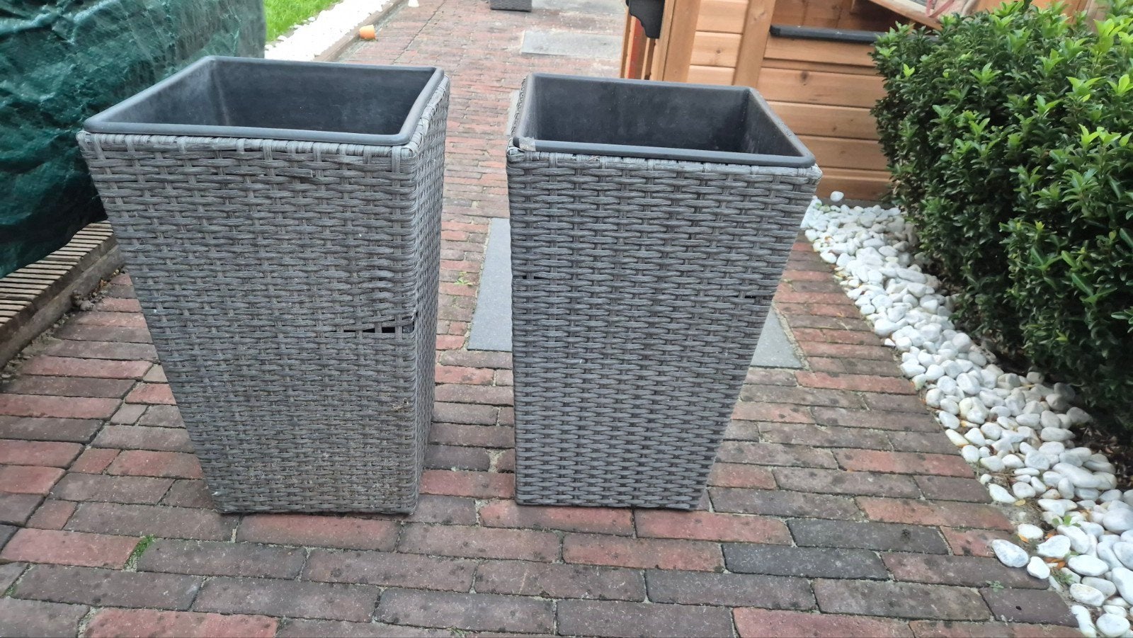 𝟰 𝗟𝘂𝘅𝗲 𝗥𝗮𝘁𝘁𝗮𝗻 𝗕𝗹𝗼𝗲𝗺𝗽𝗼𝘁𝘁𝗲𝗻 - €𝟮𝟬, Tuin en Terras, Ophalen, Rond, Kunststof, Balkon