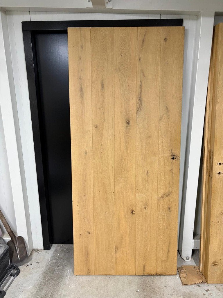 Eiken binnendeuren 5 stuks 211x93x4 cm bewerkt, Ophalen, Gebruikt, 80 tot 100 cm, Binnendeur