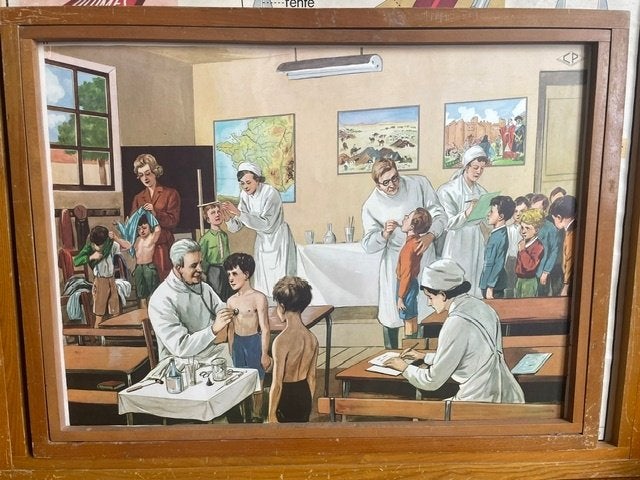 Schoolplaat De patisserie en de schooldokter, Ophalen