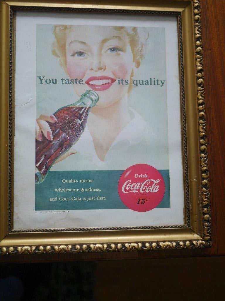 coca cola, reclame 75  jaar oud authentiek, Verzamelen, Ophalen of Verzenden, Zo goed als nieuw, Overige typen