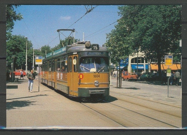 RET 1904 Lijn 15 Willemsplein Foto-Ansichtkaart Tram t-129, Verzamelen, Ophalen of Verzenden, Zo goed als nieuw, Tram, Kaart of Prent