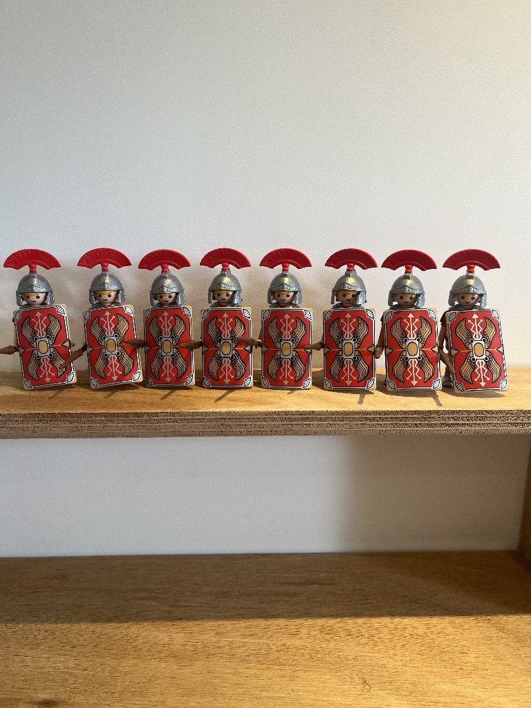 8 leuke playmobil Romeinen, Ophalen of Verzenden, Zo goed als nieuw, Losse onderdelen, Figuren