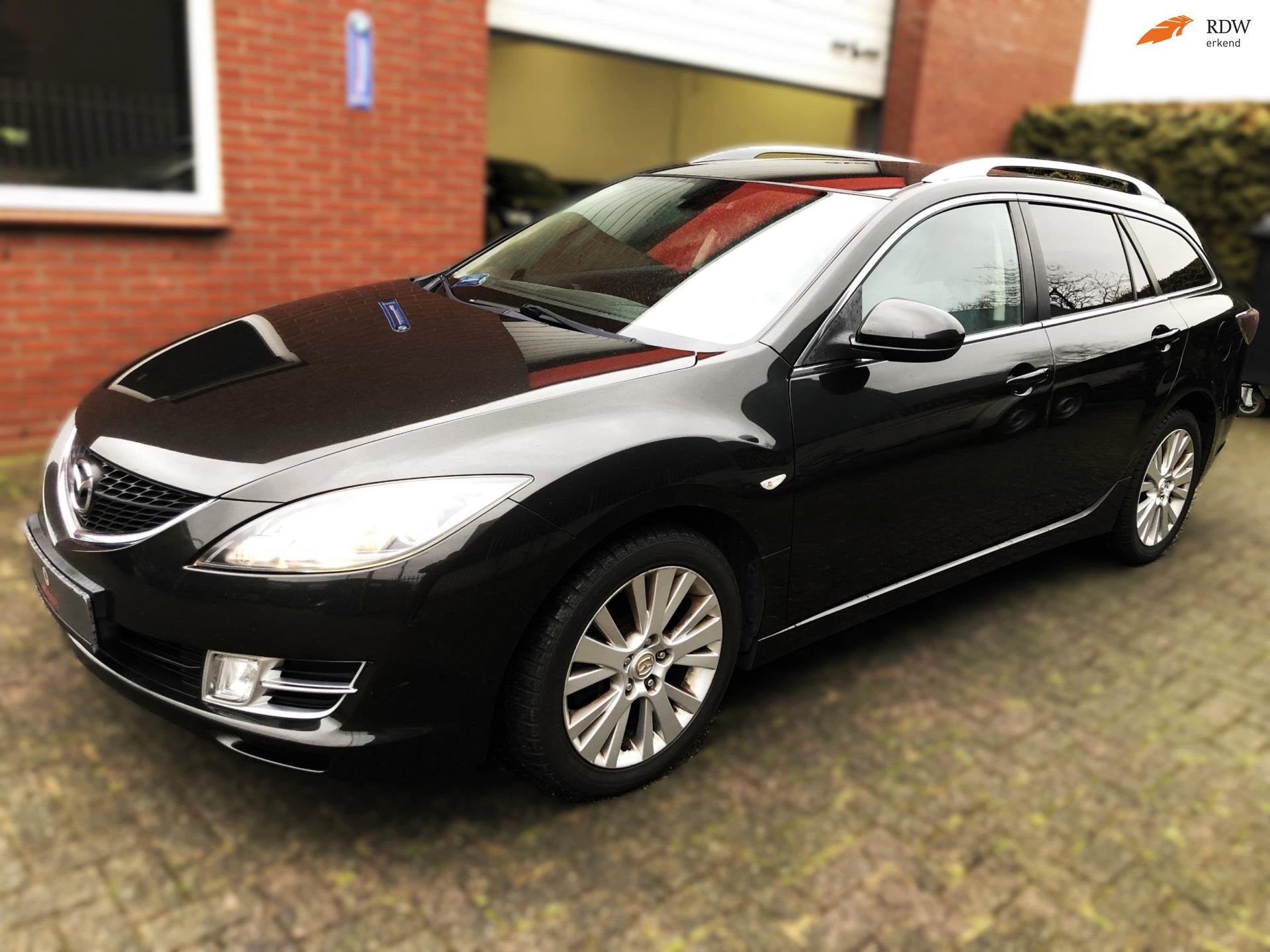 Mazda 6 Sportbreak 2.0 147pk/Carplay/Cruise/APK tot mei 2027, Auto's, Voorwielaandrijving, Stof, Gebruikt, Zwart