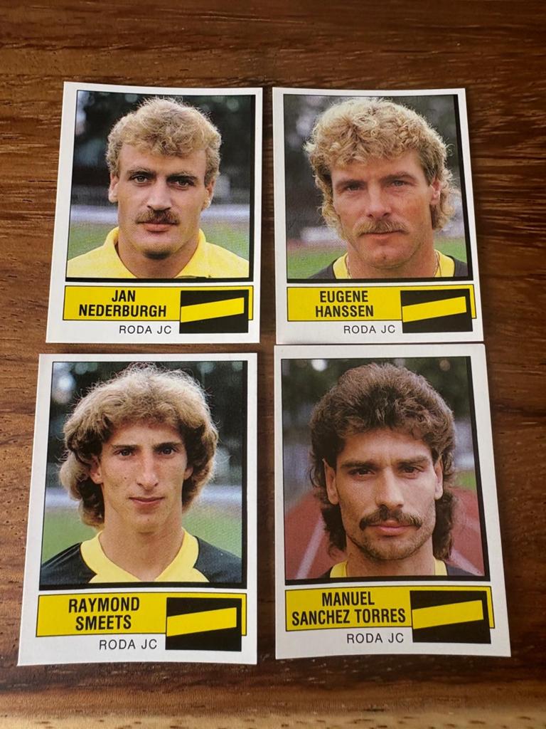 Panini Voetbal 88 Roda JC Plaatjes - 4 Stuks, Ophalen of Verzenden, Zo goed als nieuw, Stickers en Plaatjes