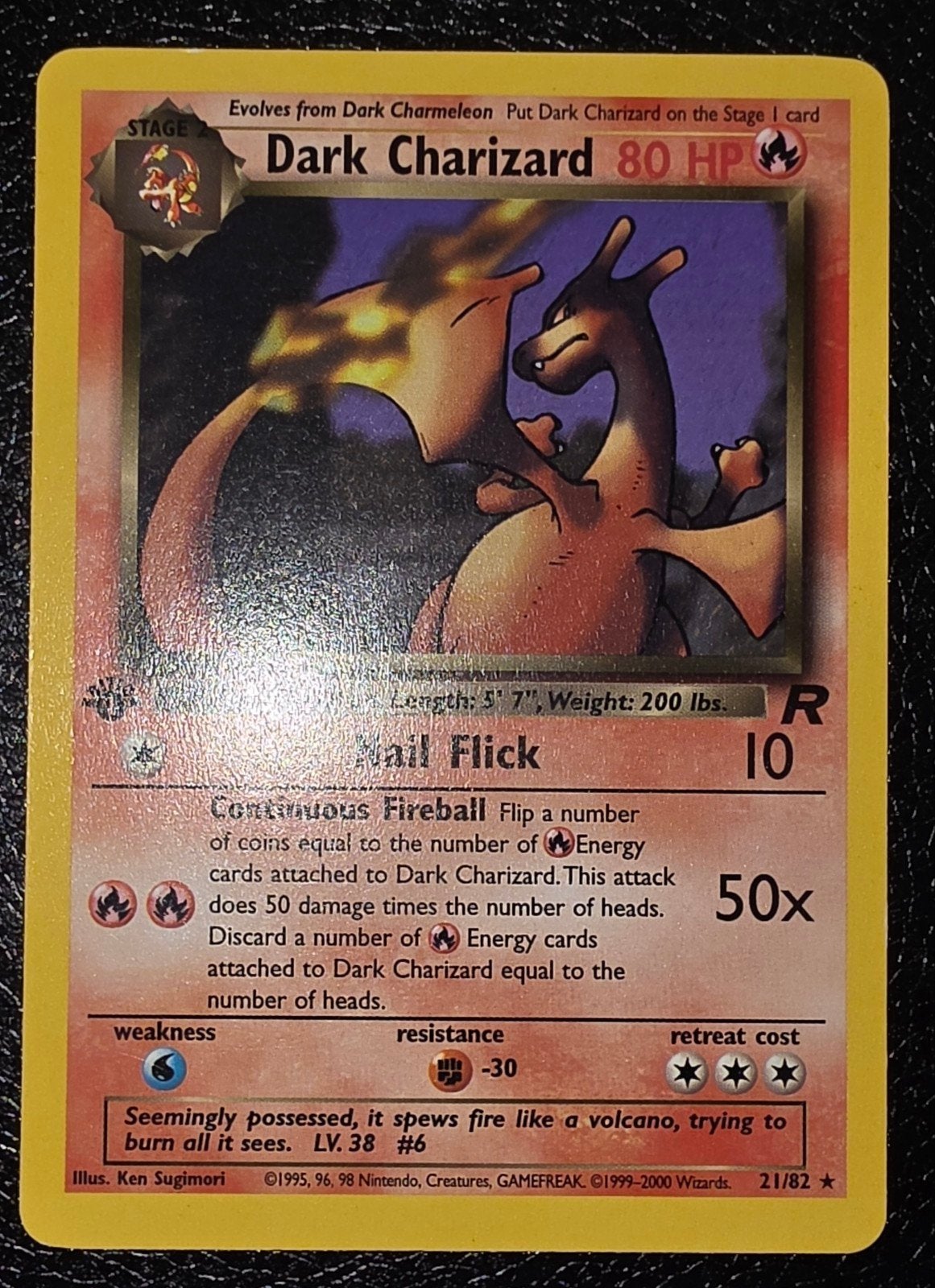 Dark Charizard 1st ed non holo, Ophalen of Verzenden