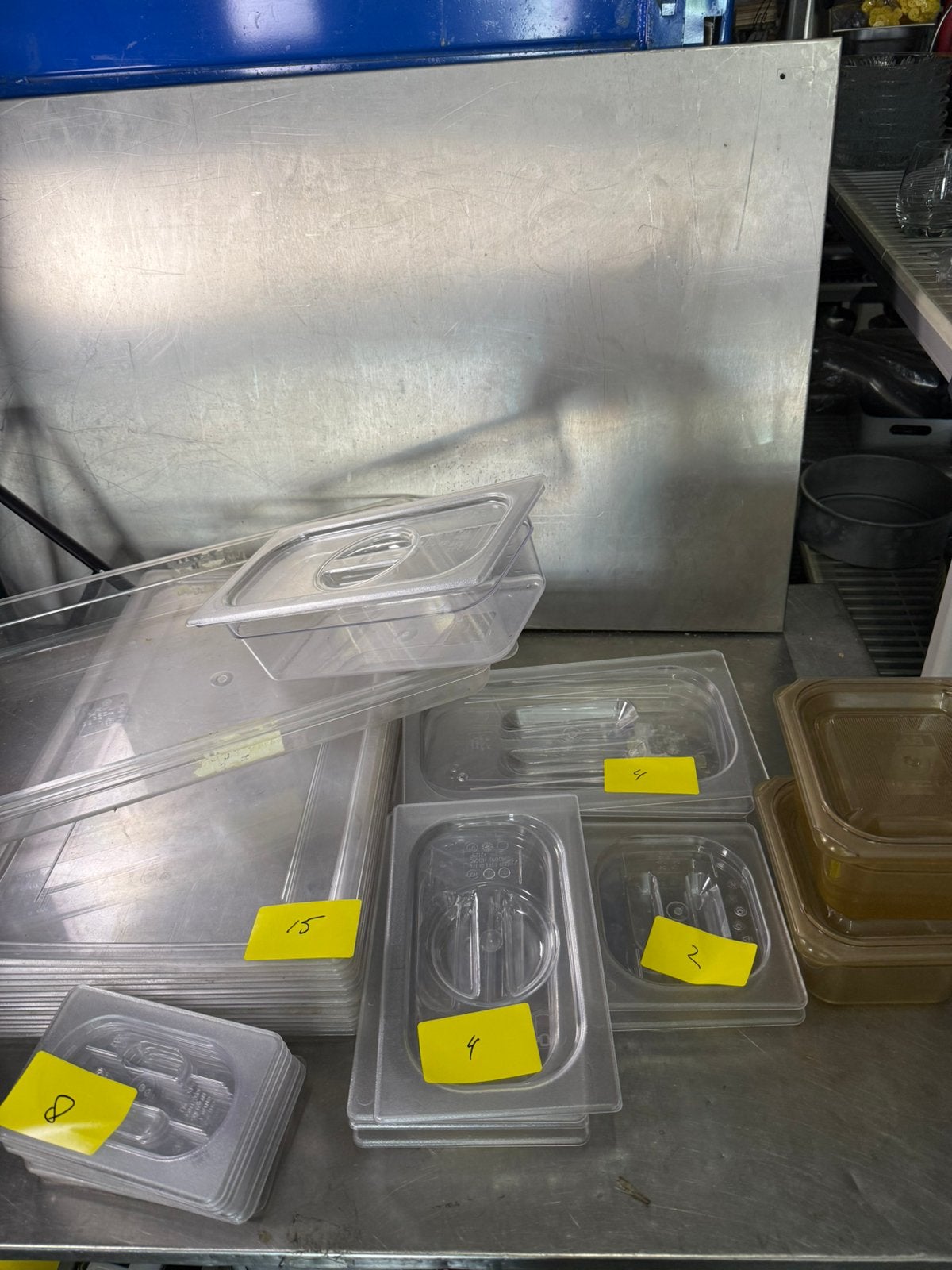 Hard kunststof gastronorm deksels en bakken diverse maten, Ophalen, Gebruikt