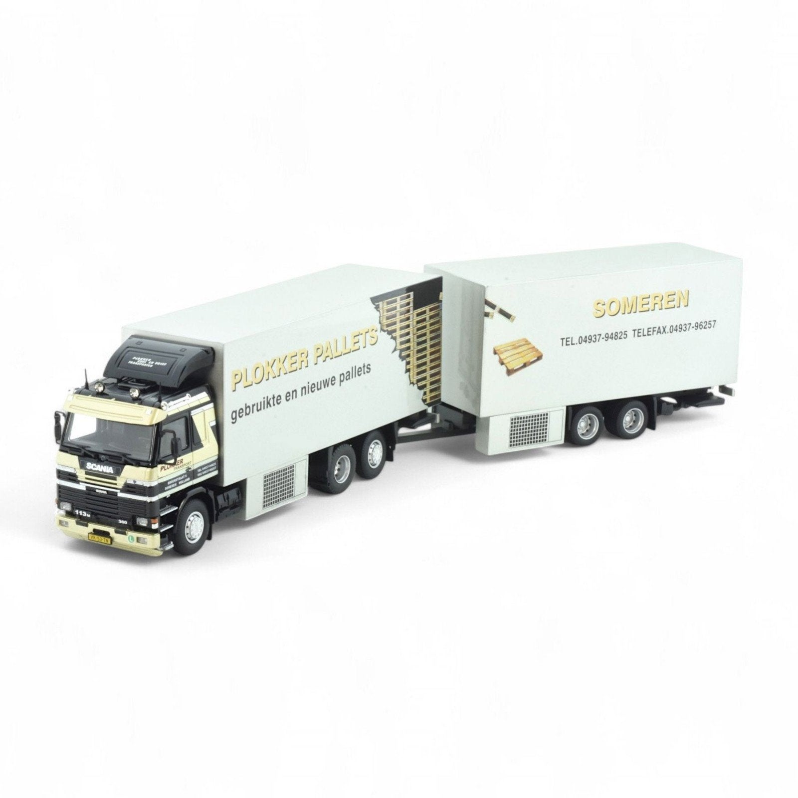 Scania 113M 3/2achs Kühlkoffer-Hängerzug - Plokker Pallets -, Hobby en Vrije tijd, Modelauto's | 1:50, Ophalen of Verzenden, Nieuw