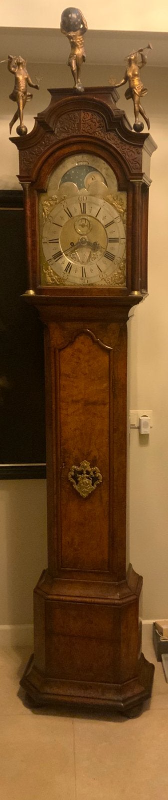 Antiek Amsterdams staand horloge ca 1750, Ophalen