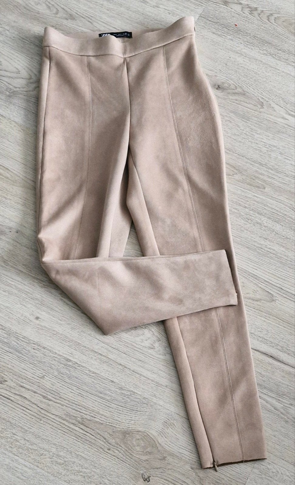 Zara suède-look broek, Ophalen of Verzenden, Zo goed als nieuw, Maat 36 (S), Lang