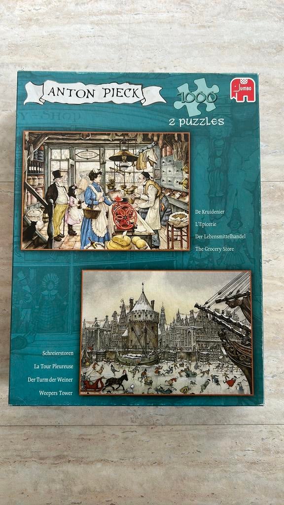 Jumbo 2 puzzels anton pieck 1000 stukjes, Ophalen of Verzenden, 500 t/m 1500 stukjes, Zo goed als nieuw
