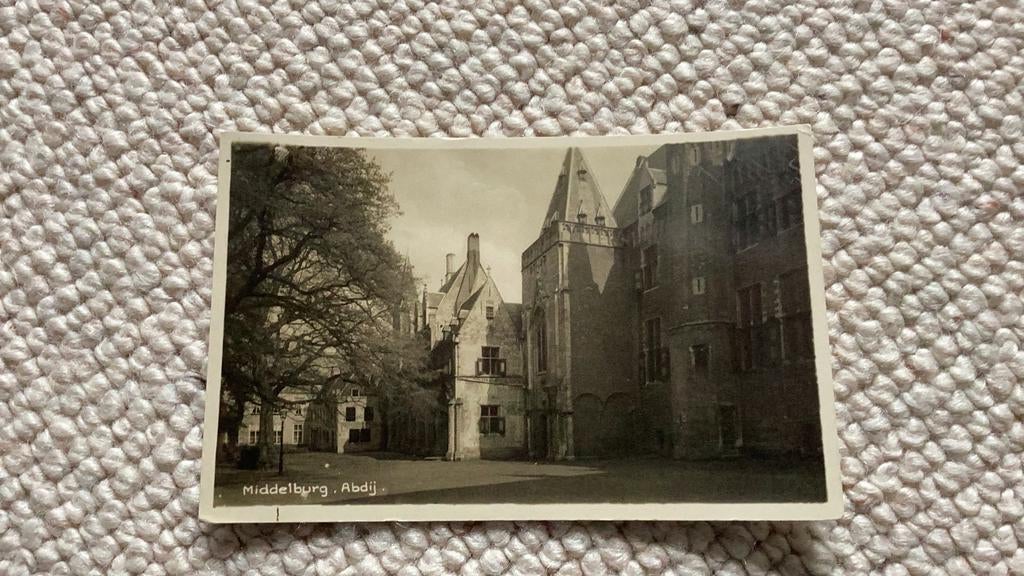 Fotokaart Middelburg Abdij 1940. 935, Ophalen of Verzenden, 1920 tot 1940, Gelopen, Zeeland