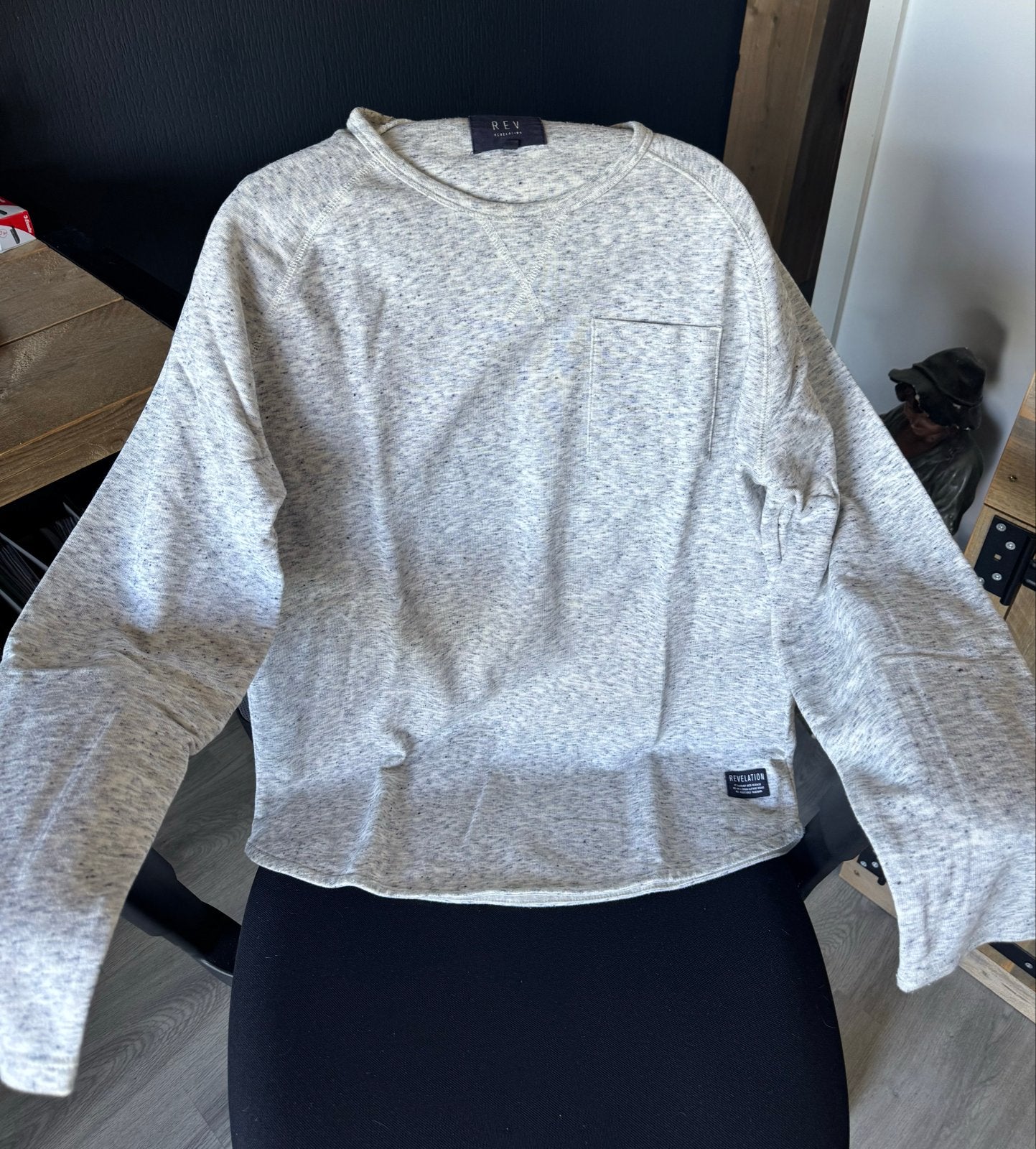 REV Revelation Heren Sweater XXL - Zo goed als nieuw, Kleding | Heren, Truien en Vesten, Zo goed als nieuw, Overige maten, Grijs