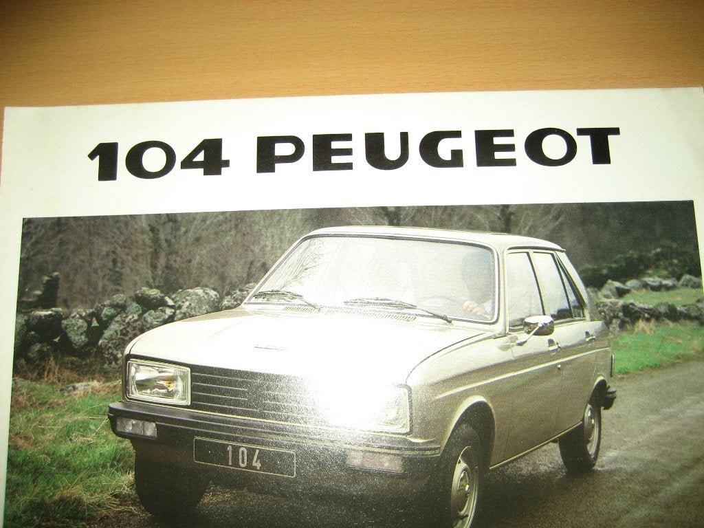 Peugeot 104 o.a. ZS 1978 folder brochure, Ophalen, Zo goed als nieuw, Peugeot