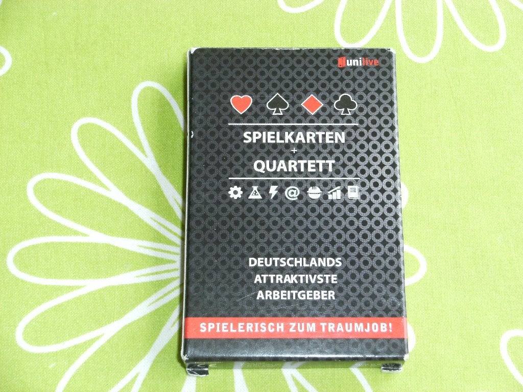 Duitse speelkaarten Uni Live (uitzendbureau), Ophalen of Verzenden, Zo goed als nieuw, Speelkaart(en)