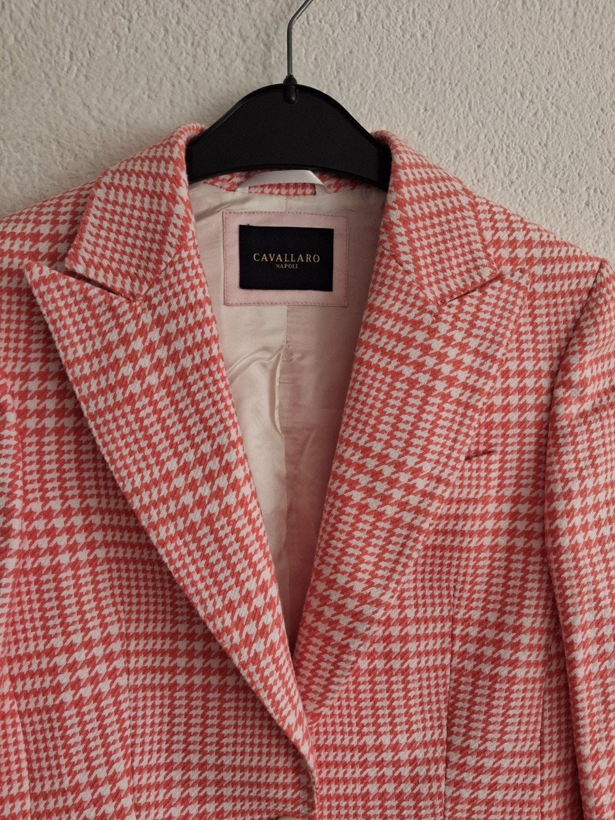 Cavallaro Napoli Jasje - Roze/Wit Pied-de-poule Maat 34, Cavallaro Napoli, Ophalen of Verzenden, Zo goed als nieuw, Jasje
