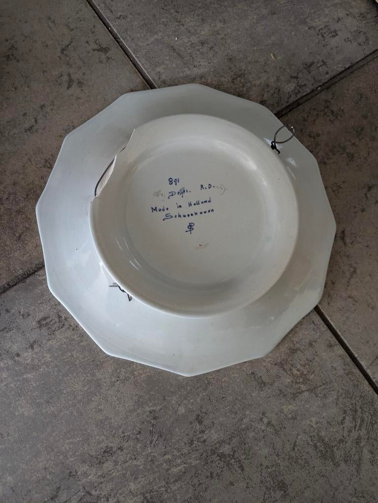 Delfts Blauw Schoteltje Schoonhoven Plateel 918 - Beschadigd, Ophalen of Verzenden