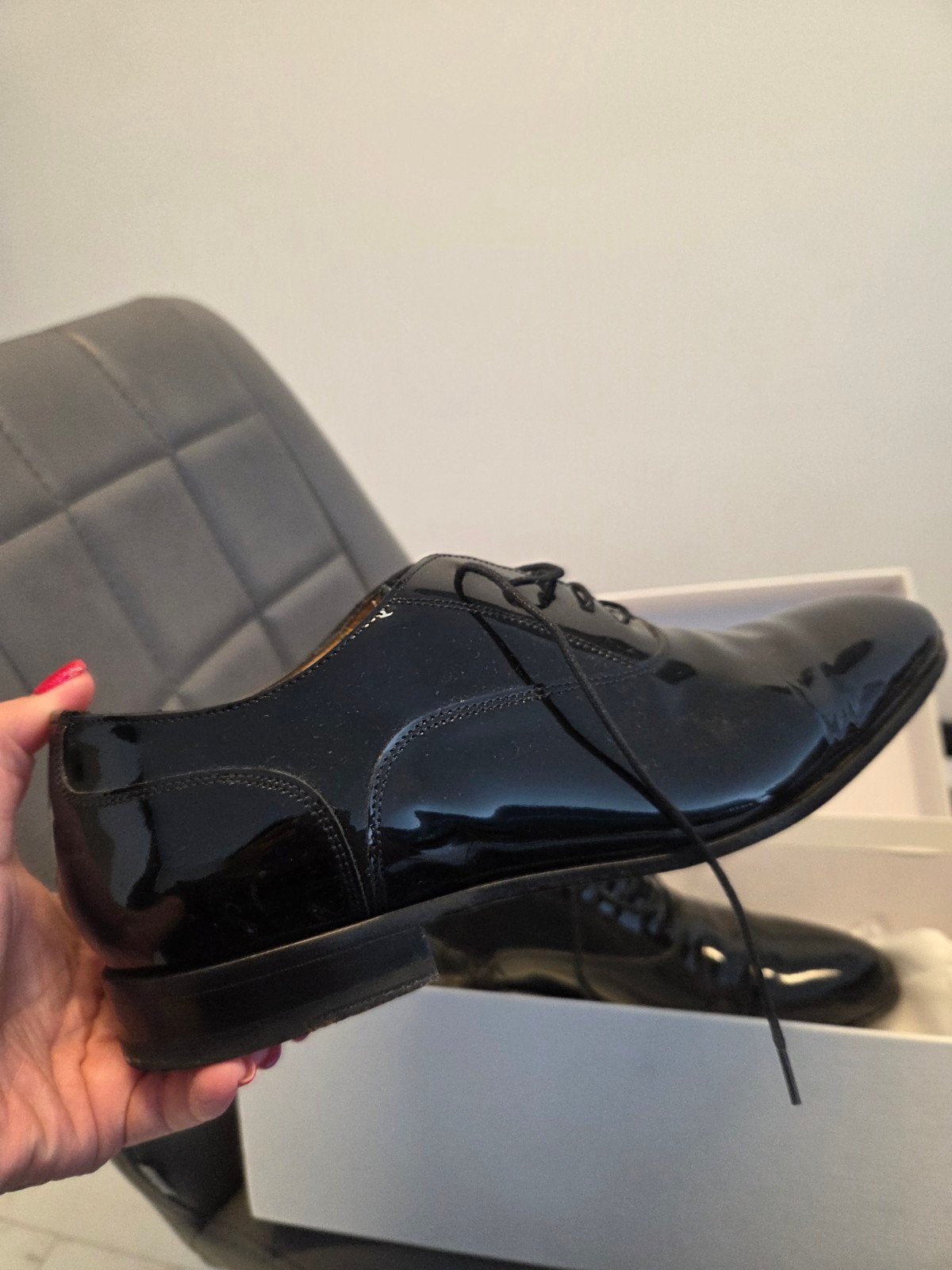 Oger Nette smoking Schoenen Zwart Lakleer Maat 40,5, Kleding | Heren, Zwart, Ophalen of Verzenden, Oger, Gedragen