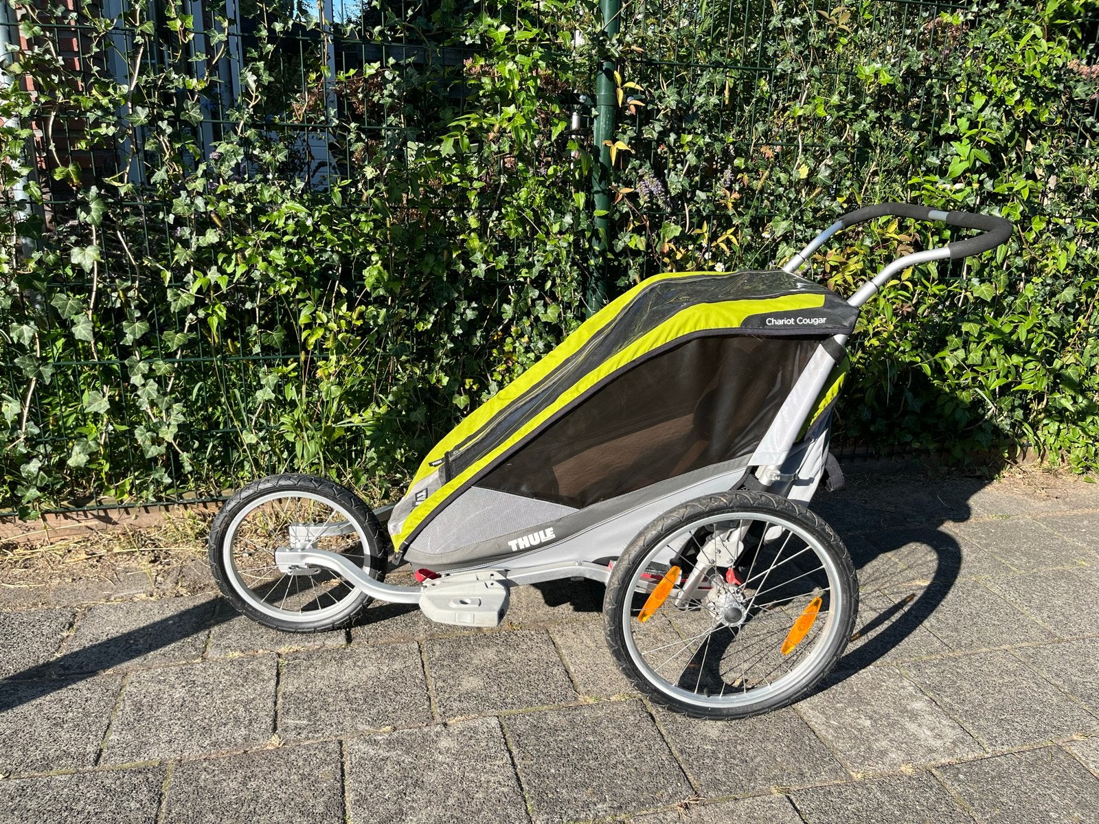 Thule Chariot Cougar 1 kinderwagen/fietskar met accessoires, Ophalen, Gebruikt, Kinderkar, Minder dan 20 kg