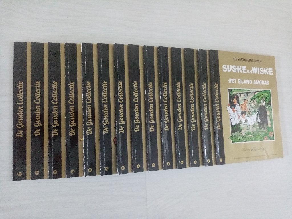 Suske en Wiske - krant bijage AD -De gouden collectie 9 x, Gelezen, Willy Vandersteen, Ophalen of Verzenden, Meerdere stripboeken