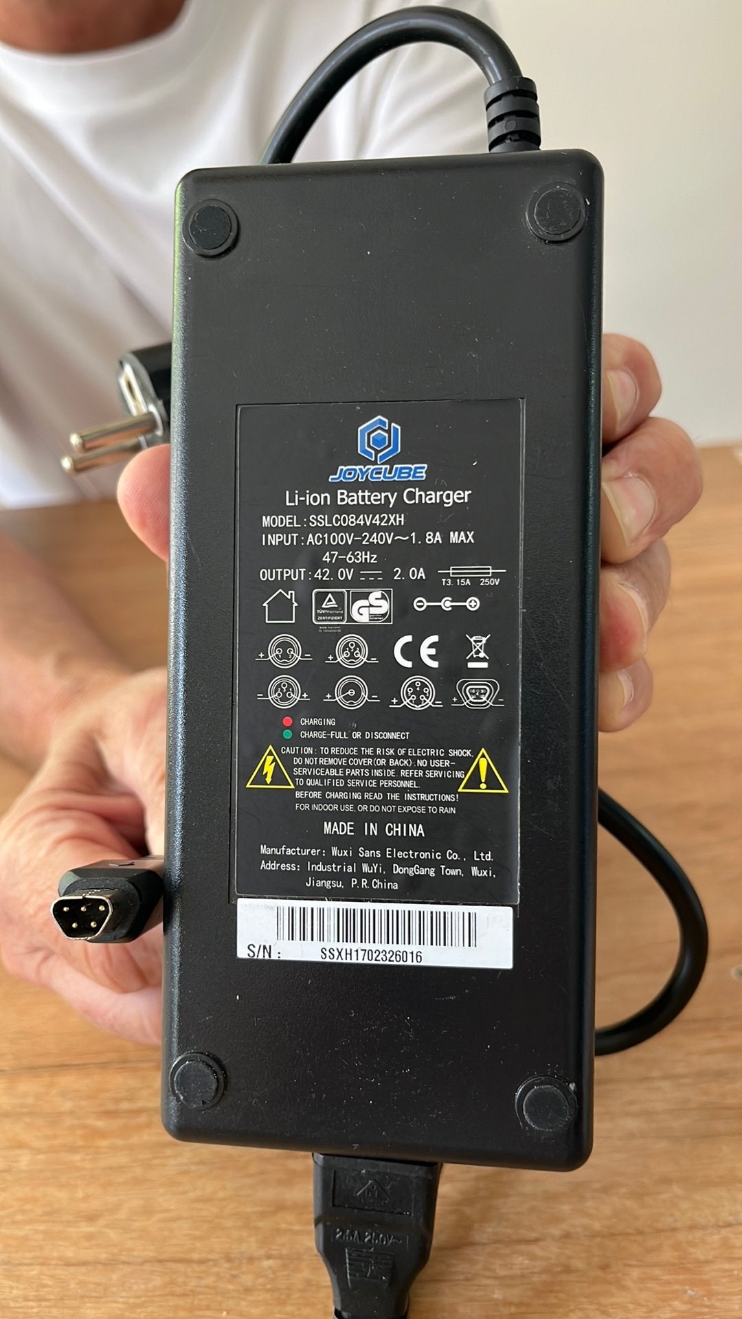 Originele Joycube e-bike acculader 42V 2A – 5-polig, Ophalen, Zo goed als nieuw