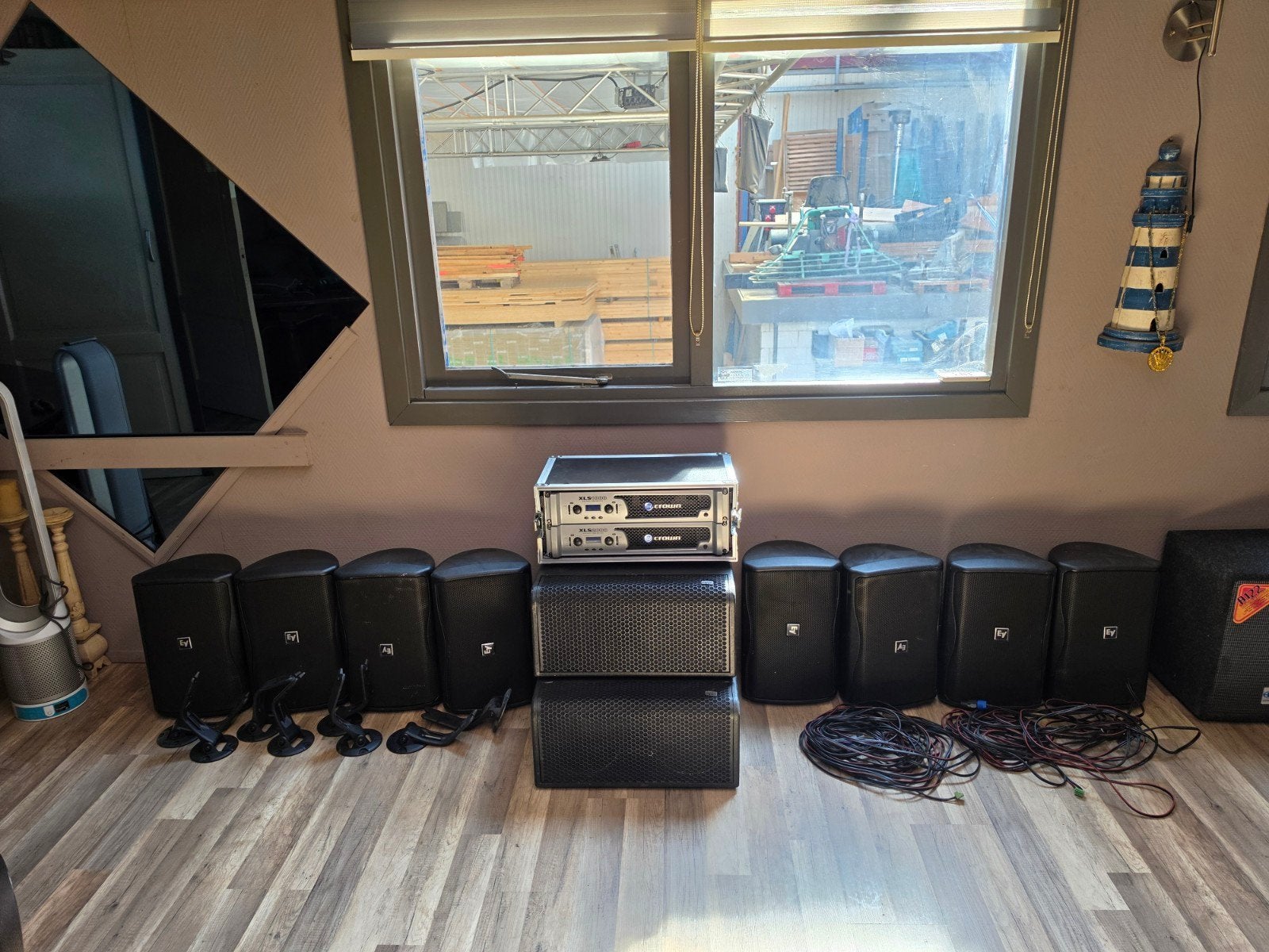 Complete geluidsset: DAP Audio subwoofers & EV speakers, Gebruikt, Inclusief kabels, Speakerset, Ophalen of Verzenden