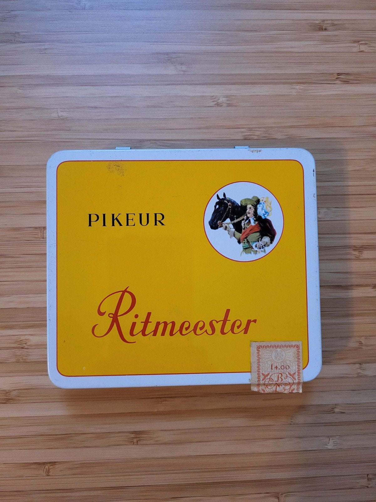 Vintage Ritmeester Pikeur sigarenblikje, Ophalen of Verzenden, Gebruikt, Overige, Overige merken